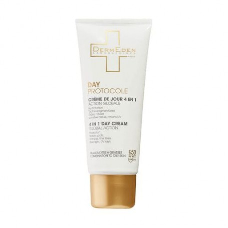 Дневной крем для лица DermEden Day Protocol 4in1 Day Cream Global Action, SPF 50, 50 мл