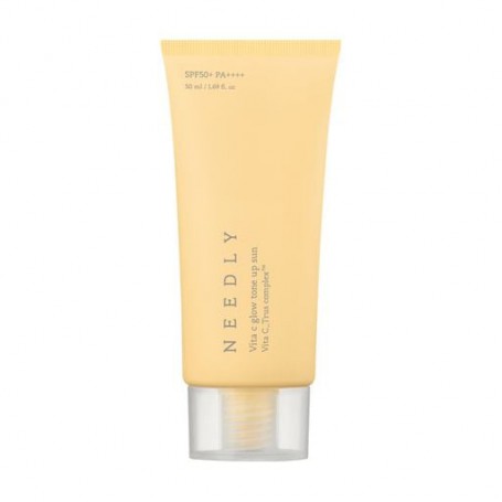 Солнцезащитный крем для лица Needly Vita C Glow Tone Up Sun, SPF 50+ PA++++, с эффектом осветления и сияния, 50 мл