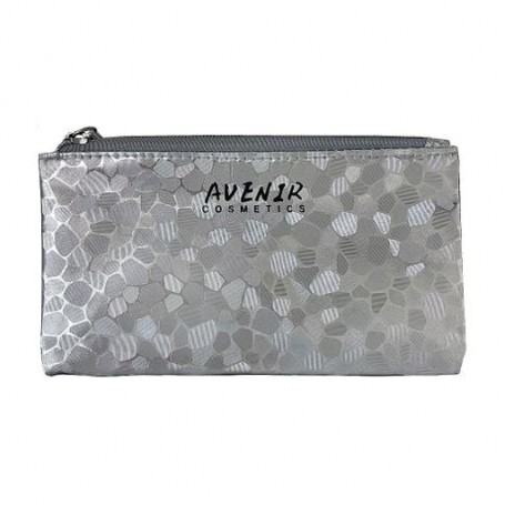 Косметичка Avenir Cosmetics Gloss плоская, серебрянная, 20*10*0.5 см