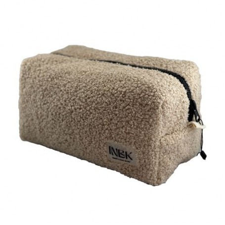 Косметичка INBK Тедди коричневая, 25*14*12 см