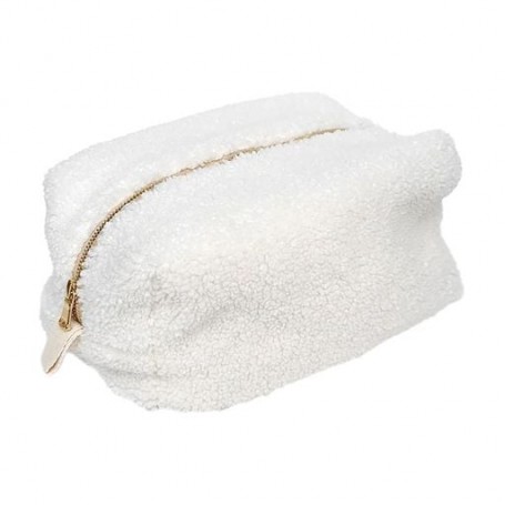 Косметичка Miso Your Favourite Bag Teddy белая, средняя, квадратная, 23*15*15 см (WW002-1)