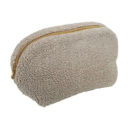 Косметичка Miso Your Favourite Bag Teddy светло-серая, средняя, треугольная, 25*14*15 см (WW001-7)