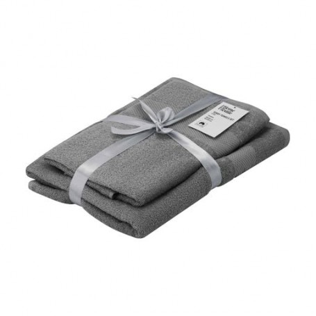 Набор полотенец Ardesto Essence махровые, темно-серый (50*90 см, 1 шт + 70*140 см, 1 шт) (ART2358DG)