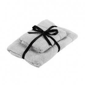 Набор полотенец Ardesto Holiday махровые, серебристые (50*90 см, 1 шт + 70*140 см, 1 шт) (ART2557SV)