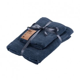 Набор полотенец Ardesto Lotus махровые, синий (50*90 см, 1 шт + 70*140 см, 1 шт) (ART2357NA)