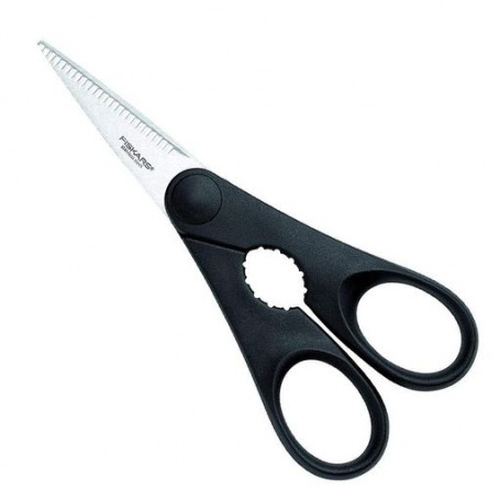 Ножиці кухонні Fiskars Essential з відкривачкою для пляшок 1023820 (1072010)