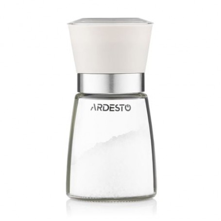 Мельница для соли и перца Ardesto Gemini пластик и стекло, бежевая, 180 мл (AR2101BG)