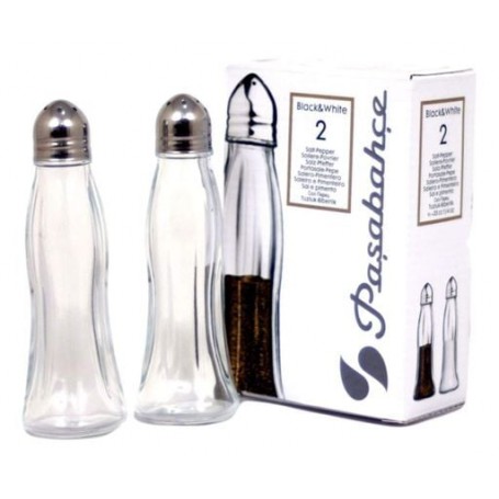 Набор для специй Pasabahce Black&White (соль/перець) 2 предмета 40мл (80030) (1116693)