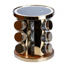 Набор для специй 12 предметов на круглой подставке с LED-подсветкой (1094009)