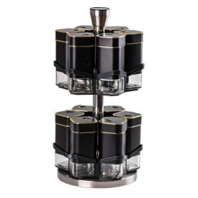 Набор для специй карусель на подставке 12 баночек по 120 мл (1112632)