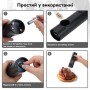 Электрическая перечница-мельница для соли, перца и специй с регулятором помола и подсветкой Semi, Black (1094751)