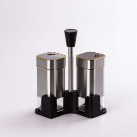 Набір ємностей TS Kitchen для спецій на підставці 2 баночки по 120 мл хром (HP531T1005J) (1118296)