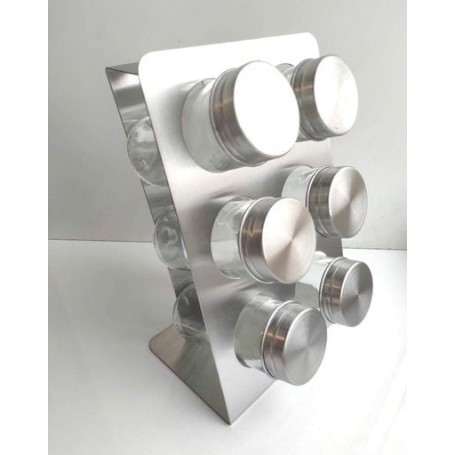 Набір для солі та спецій Kamille 7036 на прямокутній підставці 6 предметів (1118730)