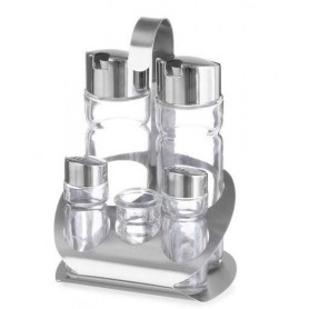 Набор для специй Hendi (соль/перец/уксус/масло/зубочистка/подставка) 5 предметов (465363) (1122030)