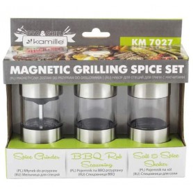 Набор для специй Kamille на деревянной подставке 3 штуки (7027 K) (1121867)