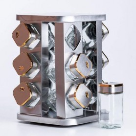 Набор для специй на подставке 12 баночек по 100 мл (1112639)