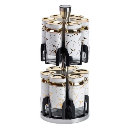 Набор для специй на подставке карусель12 баночек по 120 мл (1112641)