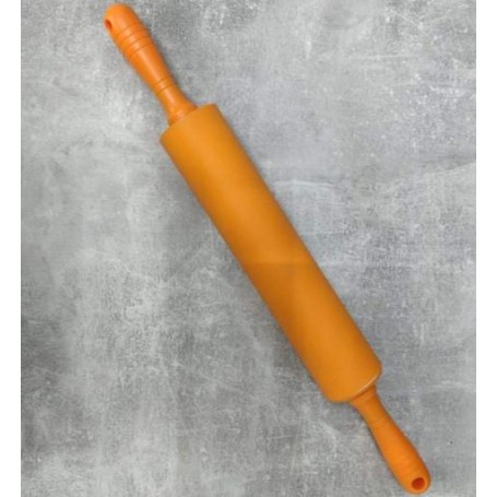 Скалка для розкочування тіста A-PLUS силіконова 45 см оранжева (1153528)