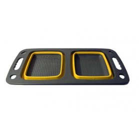 Дошка-друшляк силіконовий складаний миска-трансформер 2 шт в одному Помаранчевий HMD 307-8728285 (1037617)