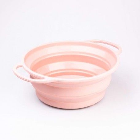 Друшляк силіконовий складаний об'ємом 2 літри TS Kitchen рожевий (HP34544P) (1041148)