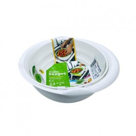 Друшляк з мискою Ucsan Plastik M-223 24,3х22,2х10,2 см 1,8 л Білий (1039625)