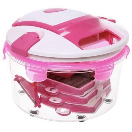 Овочерізка Salad Chef Smart Multi 13 в 1 Рожева (300467) (1043889)