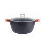 Кастрюля с антипригарным покрытием Bohmann BH 7350-30 MRB с двойным дном из литого алюминия каструля з кришкою (1139378)