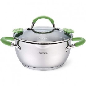 Каструля Fissman CHARLOTTE 18 x 9 см 2 л із скляною кришкою 5500 (1164324)