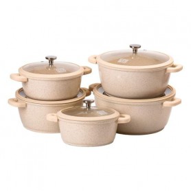 Набор из 5 кастрюль 2/3/4/5/6 л, толстое доно алюминиевые MGC (1089150)