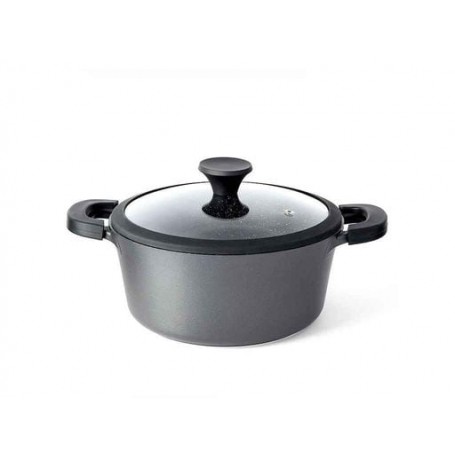 Кастрюля со стеклянной крышкой 4,2л 24см с антипригарным покрытием, индукционное дно, Классик К401РС (1029226) (1094805)