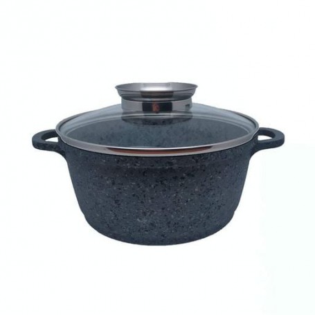 Кастрюля 2,3 л Krauzer Granite Line OIL 20 см гранитный серый литой алюминий (. 77061) (1159910)