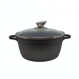 Кастрюля 3,3 л Krauzer Eco-Basis Line 22 см графит черный литой алюминий (. 77003) (1159816)