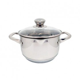 Кастрюля 2,6 л Krauzer Chef 18х10,5 см металлик нержавеющая сталь (. 78602) (1159812)