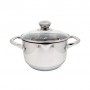 Кастрюля 2,6 л Krauzer Chef 18х10,5 см металлик нержавеющая сталь (. 78602) (1159812)