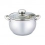 Кастрюля 4,5 л Krauzer Palladium Soft 22 см сферическая металлик нержавеющая сталь (. 78463) (1159809)