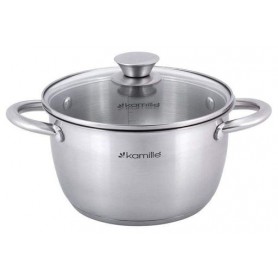 Кастрюля Gladys из нержавеющей стали, с мерной шкалой Ø18х10,5 см Kamille (2000002655527) (1093742)