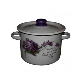 Каструля емальована циліндрична ТМ IDILIA Віола 3,0л/2 (642680) (1038730)