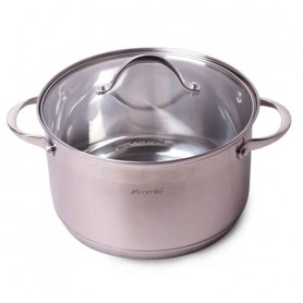 Каструля 5 л з нержавіючої сталі з кришкою та 7-шаровим дном d-22 h-13.5 см Kamille KM-4722S (1038818)