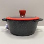 Каструля алюмінієва 24 см 3,9 л зі скляною кришкою Bohmann BH-7353-24 (1039542)