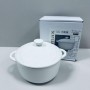 Горщик для запікання з кришкою Wilmax Slatestone WL-661540/A 18см/600мл White (1119811)