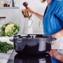 Каструля чавунна з кришкою KitchenAid Cast Iron 5,2 л чорна CC006061-001 (1071629)
