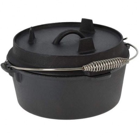 Чавунна каструля-гриль з кришкою BBQ Line 3,5 л Чорний (518833) (1159483)