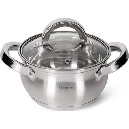 Каструля з кришкою Fissman Felina 14x8,5 см/1,3 л 5338 (1070441)