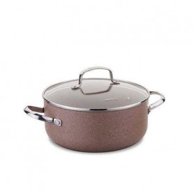 Кастрюля Korkmaz Browni коричневая 3,7л d22 см h10,3 см алюминий с гранитным покрытием (2903A) (1114179)