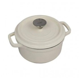 Кастрюля Nois Tierra cream кремовая d20 см чугун с емаль покрытием (830041) (1113502)