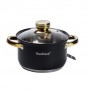 Набір каструль Haus Roland з нержавіючої сталі 6,1/3,9/2,8/2,1 л, чорний (1165290)