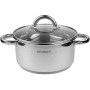 Кастрюля индукционная Casserole из нержавеющей стали 3л со стеклянной крышкой Ofenbach (1166439)