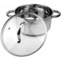 Кастрюля индукционная Casserole из нержавеющей стали 3л со стеклянной крышкой Ofenbach (1166439)