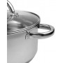 Кастрюля индукционная Casserole из нержавеющей стали 3л со стеклянной крышкой Ofenbach (1166439)