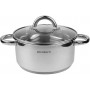 Кастрюля индукционная Casserole из нержавеющей стали 4л со стеклянной крышкой Ofenbach (1166438)